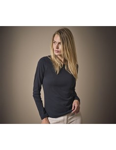 T-590-Womens Long Sleeve Interlock Tee 2